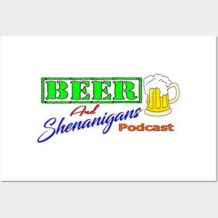 Beer and Shenanigans Logo Posters and Art